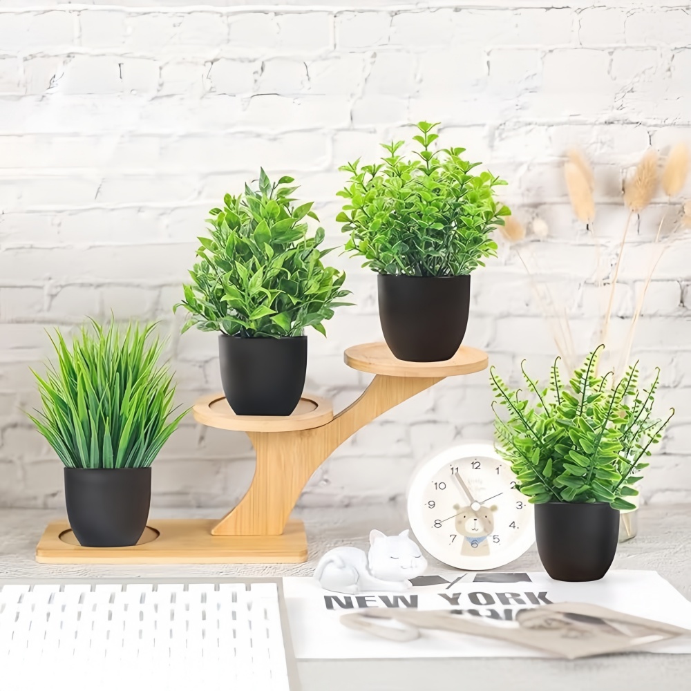 Juego de 4 Mini Plantas Artifi - Fiddle Leaf Fig reseña y precio